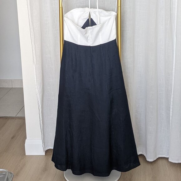 Reiss Two-Tone Halter Midi Dress - Picture 3 of 7